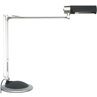 Lampka energooszczêdna na biurko MAULoffice, 20W, mocowana zaciskiem, srebrno-czarna