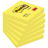 Karteczki samoprzylepne POST-IT® (654NY), 76x76mm, 1x100 kart., jaskrawy ¿ó³ty