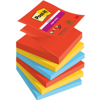 Karteczki samoprzylepne Post-it® Super Sticky Z-Notes, PLAYFUL, 76x76mm, 6x90 kart